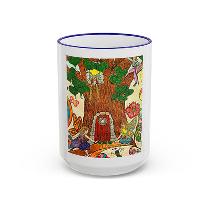 Accent Rim and Handle Mug 11oz - The Land of the Wind Fairies