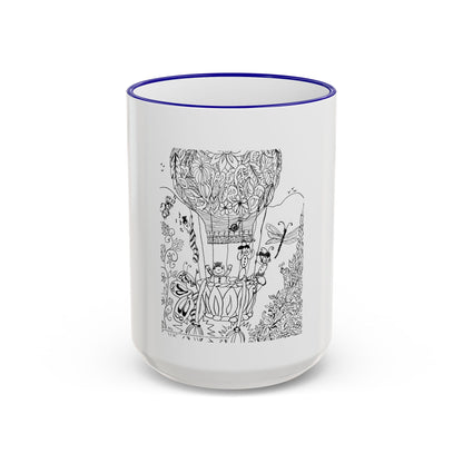 Accent Rim and Handle Mug 11oz - Wind Fairy Mushroom Garden