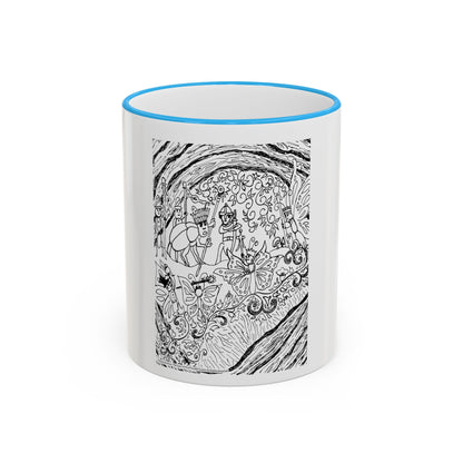 Accent Rim and Handle Mug 11oz - Old Tom Beetle, King and Queen & the Butterfly Council