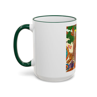 Accent Rim and Handle Mug 11oz - The Land of the Wind Fairies
